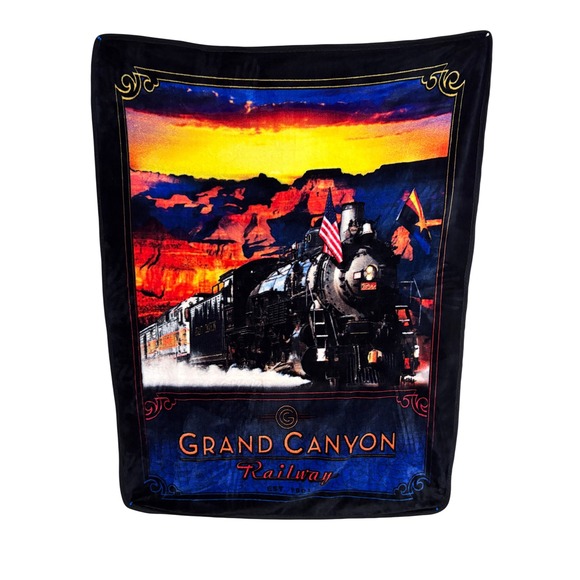 Grand Canyon Railway Other - Grand Canyon Vintage Railway Fleece Blanket 5ft x 4ft Steam Engine Southwest